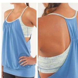 Lululemon Athletica No limit tank top with built in sports bra, women's size 6